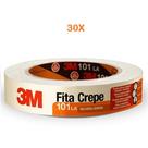 Fita crepe 24mm x 50mt 3m uso geral caixa pintura kit 30 pçs