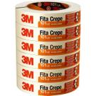 Fita Crepe Escolar 101 18mm X 50m - Pacote Com 06 Unidades