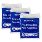 Fita Crepe Para Autoclave 19mm X 30m Hospflex Kit C/ 3 Un