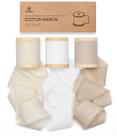 Fita de algodão Vitalizart 3 rolos 3,8 cm x 13,7 m bege branco Fita de algodão Vitalizart 3 rolos 3,8 cm x 13,7 m bege branco
