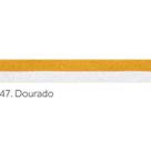 Fita de Cetim Bicolor N 1 7mmx10m Najar - Dourado