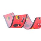 Fita de Cetim Estampa Minnie - Vermelho/Preto/Amarelo - 6,3x1000cm - 1 unidade - Cromus - Rizzo