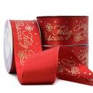 Fita De Cetim Páscoa Coleção Trufado 38mm Com 10 Metros - 489 Feliz Páscoa Vermelho
