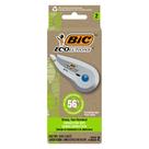 Fita de correção BIC Ecolutions Wite-Out, pacote de 2 unidades de 19,8 pés Fita de correção BIC Ecolutions Wite-Out, pacote de 2 unidades de 19,8 pés