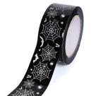 Fita de embalagem Whaline Halloween Black Spider Web Bat 109Yd
