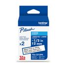 Fita de etiqueta Brother TZE231 ~ 1/2 2PK Impressão preta em branco