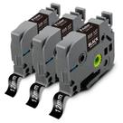 Fita de etiqueta Pristar TZe-335 TZ-335 branca sobre preto, pacote com 3 unidades