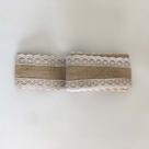 FITA DE JUTA COM RENDA 21mm 2m x 5cm