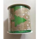 Fita De Juta Decorativa Natalina Com Bordas Coloridas 3m