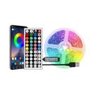 Fita De LED RGB 1M-40M Com Controle Por Aplicativo, Fita Flexível Para Decoração De Quartos E
