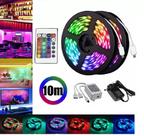 Fita De Led Rgb 5050 10 Metros Para Decoração Com Fonte Fita De Led Rgb 5050 10 Metros Para Decoração Com Fonte
