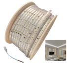 Fita de Led SMD 6500K 100 metros 127V Fita Dupla Face Plug Conector Perfil Sala Quarto Teto Rebaixado Gesso Sanca Residencial Comercial Ambiente