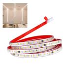 Fita de Led SMD 6500K 127V 3 Metros Plug Conector Fita Dupla Face Perfil Teto Rebaixado Gesso Sanca Espelho Iluminaçao Sala Quarto Recepçao Ambiente R
