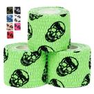 Fita de levantamento de peso Gymreapers Hook Grip Skull, pacote com 3