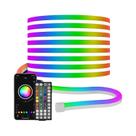 Fita De Luz Neon RGB 30M 20M À Prova D'água Sincronização Musical Mudança De Cor Controle Remoto Por