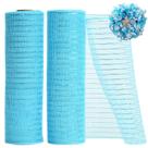 Fita de malha decorativa TONIFUL 2 rolos 25cm x 9m azul