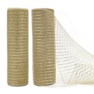 Fita de malha LEEQE Light Champagne 10cm x 20m para decoração