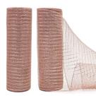 Fita de malha LEEQE Rose Gold 10 cm x 20 m para grinaldas e artesanato
