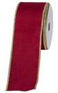 Fita De Natal Vermelho Com Borda Dourado 9,14 mx6,3cm Fita De Natal Vermelho Com Borda Dourado 9,14 mx6,3cm