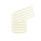 Fita de organza bordada 38mm cor 238 creme metro