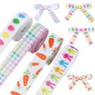Fita de Páscoa Nsetriu, 4 rolos, 2,5 cm x 20 jardas, tons pastel