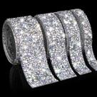 Fita de Strass Cristal Autoadesiva SAKEYR, 4 Rolos