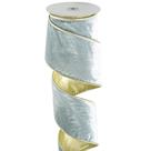 Fita de veludo azul empoeirado DINDOSAL 4" com fio 9 m x 30 pés Fita de veludo azul empoeirado DINDOSAL 4" com fio 9 m x 30 pés