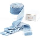 Fita de veludo DINDOSAL 1,5", azul empoeirado, desfiada, 2,7 m