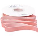 Fita de veludo Ribbli de 1,6 cm x 9,1 m, bobina rosa empoeirada
