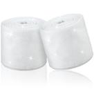 Fita decorativa Cindeer 6,3 cm x 18,4 m com borda branca com fio