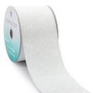 Fita decorativa CT CRAFT LLC 6,35 cm x 9,1 m com brilho branco Fita decorativa CT CRAFT LLC 6,35 cm x 9,1 m com brilho branco