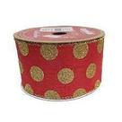 Fita Decorativa de Veludo Vermelho e Ouro - 6,3cm - 1 Unidade Fita Decorativa de Veludo Vermelho e Ouro - 6,3cm - 1 Unidade