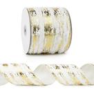 Fita decorativa DINDOSAL 10m x 10cm com fio de ouro branco Fita decorativa DINDOSAL 10m x 10cm com fio de ouro branco