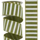 Fita decorativa DINDOSAL 2,5 polegadas, verde, branca, estopa listrada de 10 jardas Fita decorativa DINDOSAL 2,5 polegadas, verde, branca, estopa listrada de 10 jardas