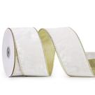 Fita decorativa DINDOSAL de veludo branco com fio 6,3 cm x 9 m Fita decorativa DINDOSAL de veludo branco com fio 6,3 cm x 9 m
