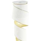 Fita decorativa DINDOSAL White Velvet 10 m Com fio 10 cm