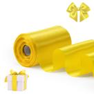 Fita decorativa FAKILO 10cm x 20m de cetim amarelo
