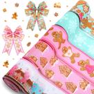 Fita decorativa Hahafelt Christmas Gingerbread 6,35 cm 5 rolos