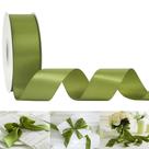 Fita decorativa HUIHUANG Satin 3,8 cm x 45,7 m verde oliva