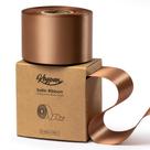 Fita decorativa Keypan marrom acetinado de 6,5 cm x 22,5 m em rolo