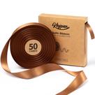 Fita decorativa Keypan Satin 2,2 cm x 45,7 m marrom