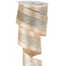 Fita decorativa MAYREEL 6,4 cm com fio de cetim glitter 9,1 m