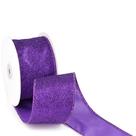 Fita decorativa MAYREEL Purple Wired Glitter 6,35 cm-9 m