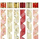 Fita decorativa MEEDEE 6 rolos 6x1,9m com fio em ouro vermelho