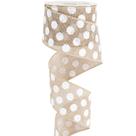 Fita decorativa MEEDEE Burlap Polka Dot 6,5 cm 9,1 m com fio