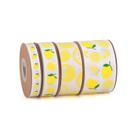 Fita decorativa Meseey Lemon Satin Ribbon 36m Amarelo Branco