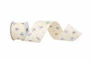 Fita Decorativa Páscoa Estampada Borboletas 6,3cm x 9,14m