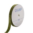 Fita decorativa QIANF Velvet Moss Green 2,5 cm x 23 m
