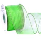 Fita decorativa Ribbli Organza com fio de limão 6cm x 18m