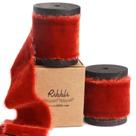 Fita decorativa Ribbli Red Velvet 3 jardas feita à mão Fita decorativa Ribbli Red Velvet 3 jardas feita à mão